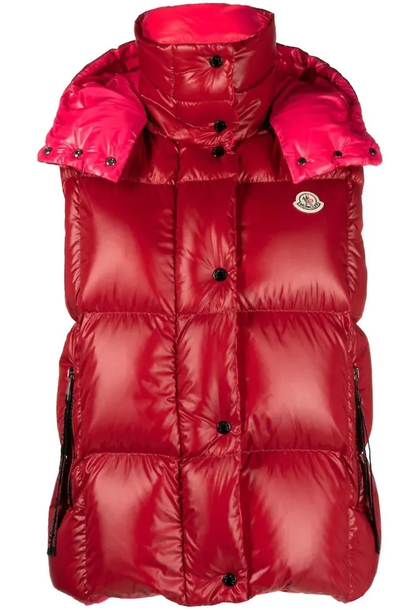 Moncler Luzule vadderad väst - Röd