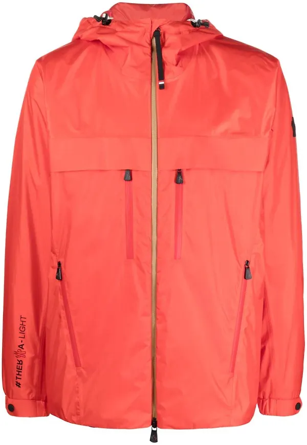 Moncler lättviktsjacka med dragkedja - Röd