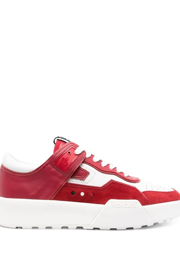 Moncler låga sneakers med panel - Vit