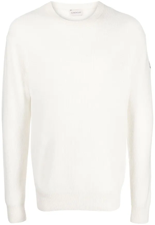 Moncler långärmad stickad topp - Vit