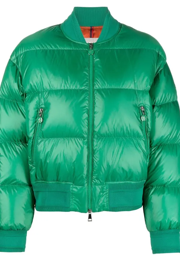 Moncler Merlat bomberjacka i puffmodell - Grön