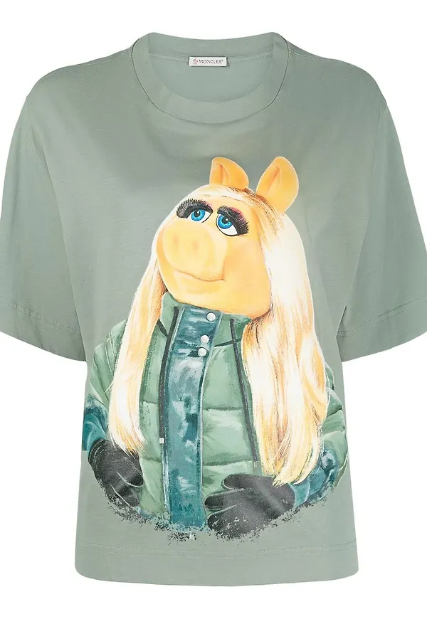 Moncler Miss Piggy t-shirt - Grön