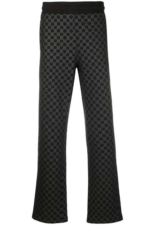 Moncler mjukisbyxor med monogram - Svart