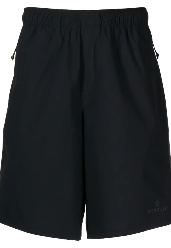 Moncler mjukisshorts med logotyp - Svart