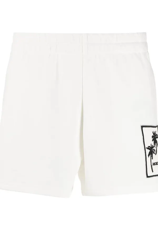 Moncler mjukisshorts med logotyp - Vit