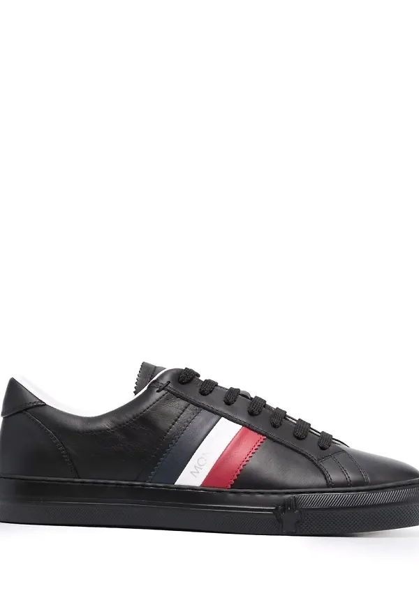 Moncler Monaco randiga sneakers - Svart