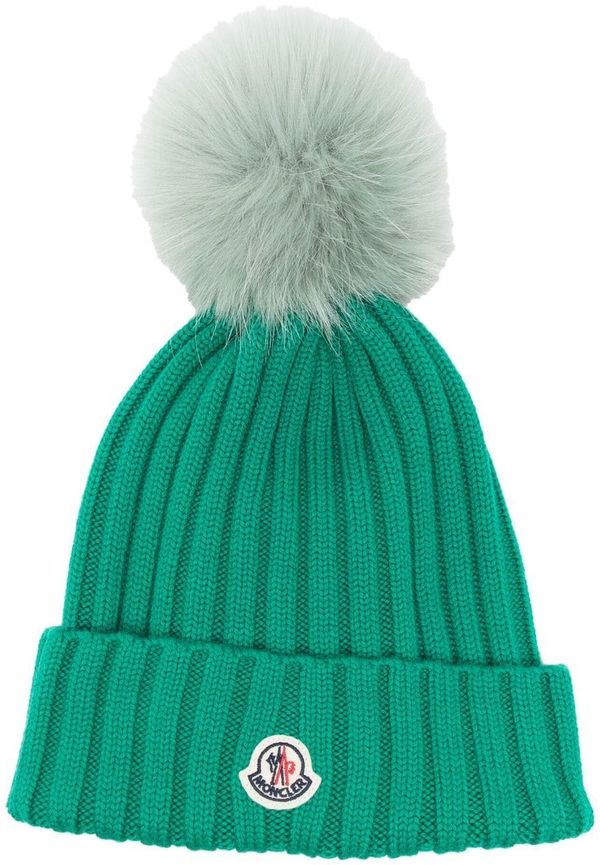 Moncler mössa med boll - Grön