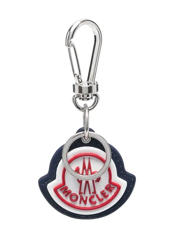 Moncler nyckelring med logotyp - Vit