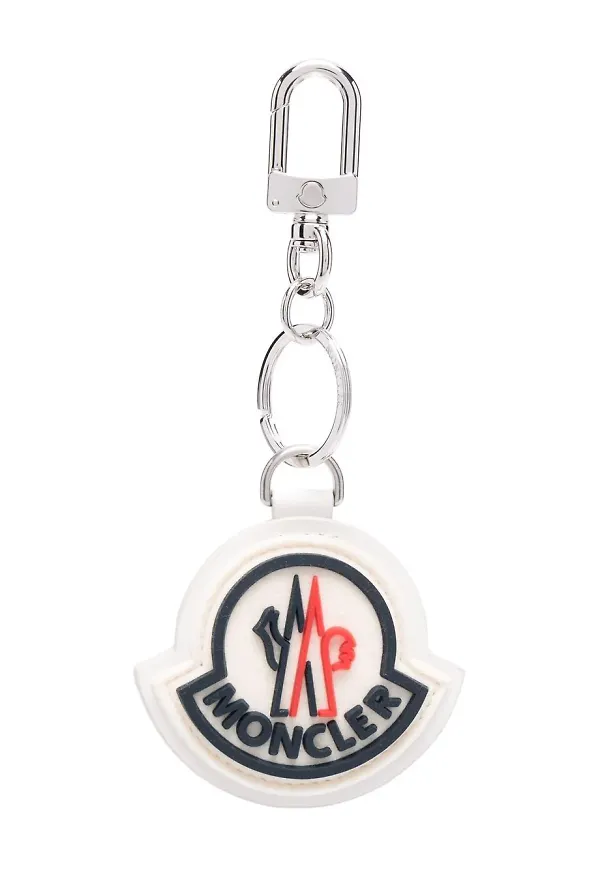 Moncler nyckelring med logotyp - Vit