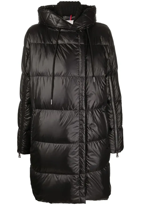 Moncler Orizaba quiltad vadderad kappa - Svart