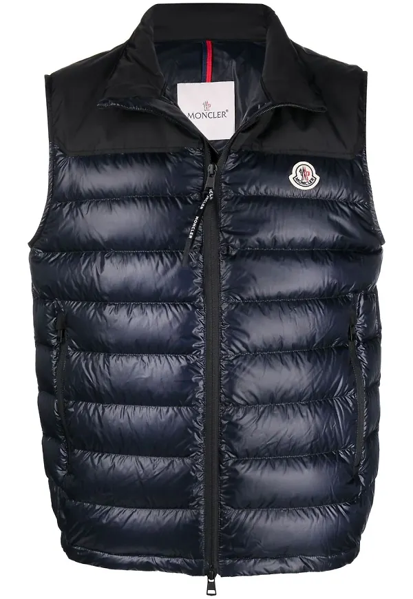 Moncler Ortac vadderad väst - Blå