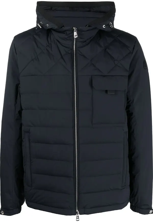 Moncler padded hooded jacket - Blå