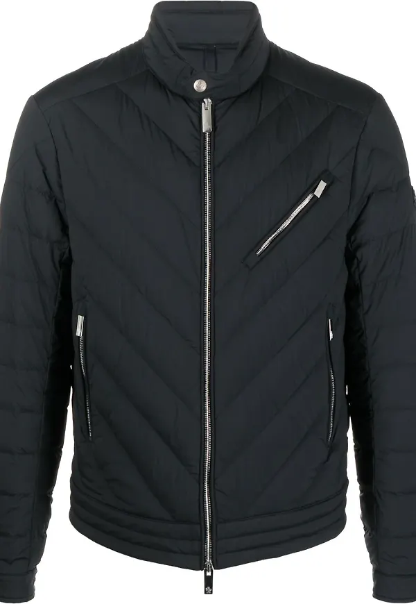 Moncler padded zip-up jacket - Svart