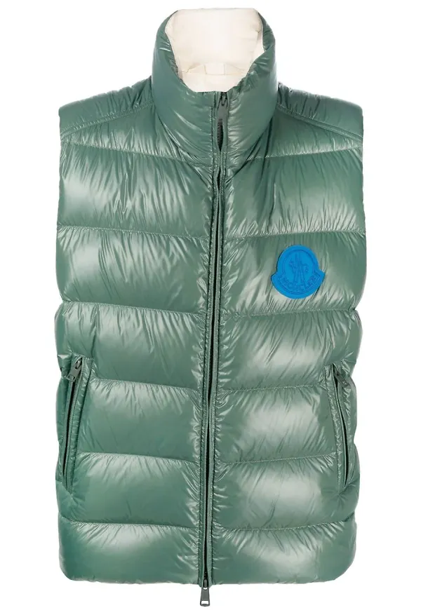 Moncler Parke vadderad väst - Grön