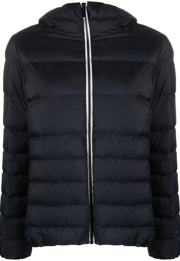 Moncler Pluvis vadderad jacka med logotyp - Svart