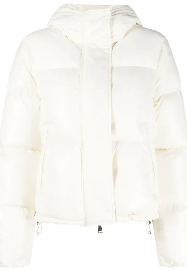 Moncler puffjacka med huva - Vit