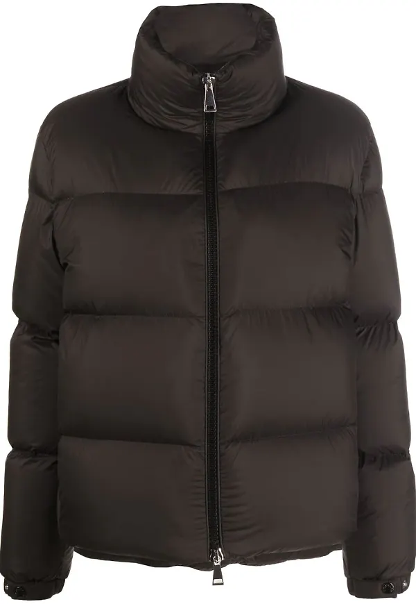 Moncler puffjacka med hög krage - Svart