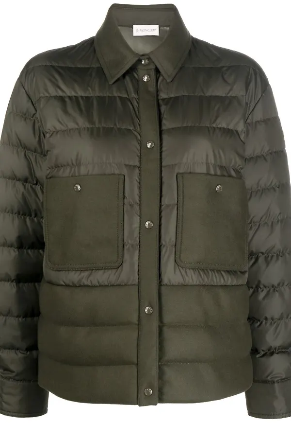 Moncler puffjacka med lappmärke - Grön
