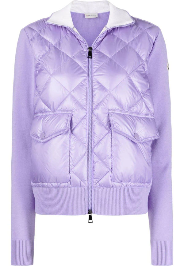 Moncler puffjacka med quiltad finish - Lila