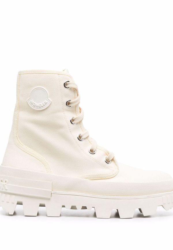 Moncler Pyla militärkängor med snörning - Neutral