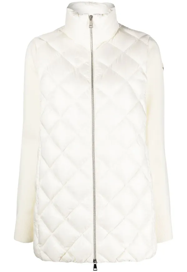 Moncler quiltad dunväst - Vit