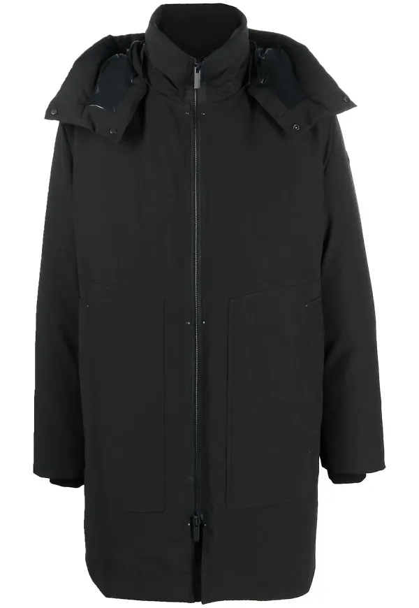 Moncler quiltad jacka med fjäderdun - Svart