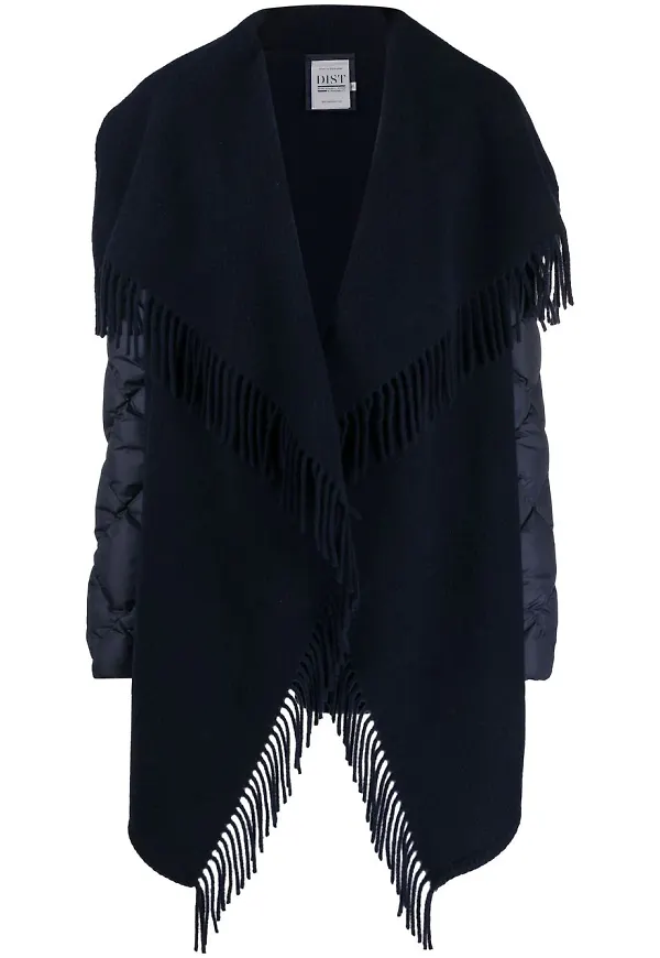 Moncler quiltad kappa med cape - Blå