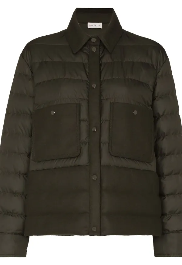 Moncler quiltad puffjacka - Grön