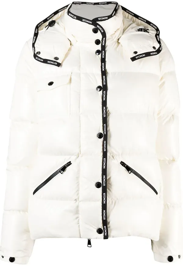 Moncler quiltad vadderad dunjacka - Vit