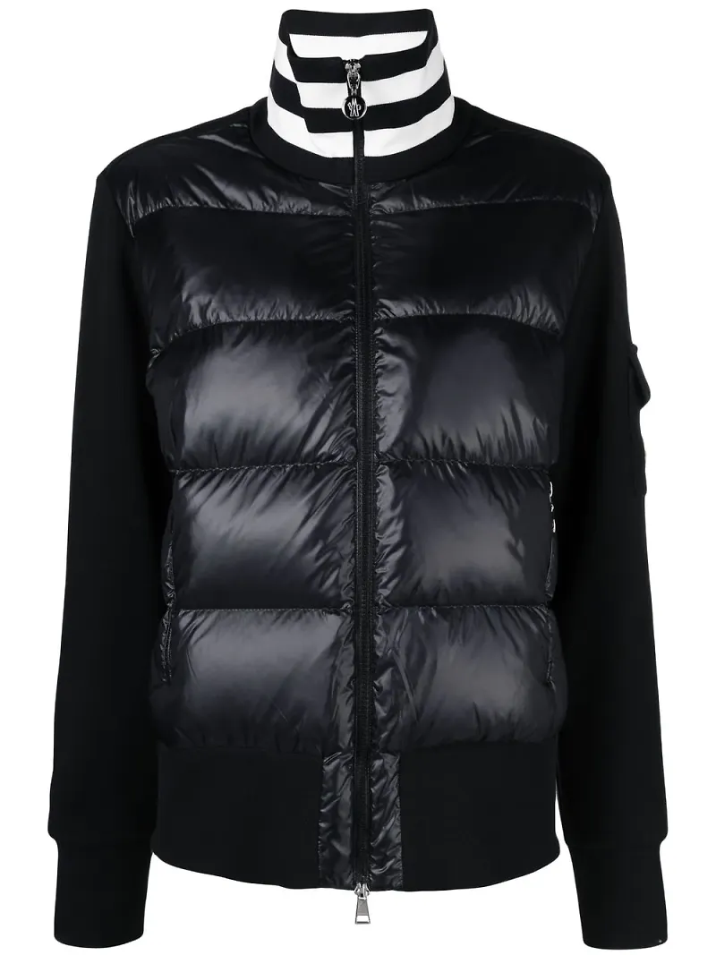 Moncler quiltad vadderad jacka - Svart
