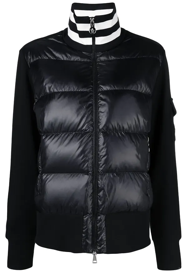 Moncler quiltad vadderad jacka - Svart