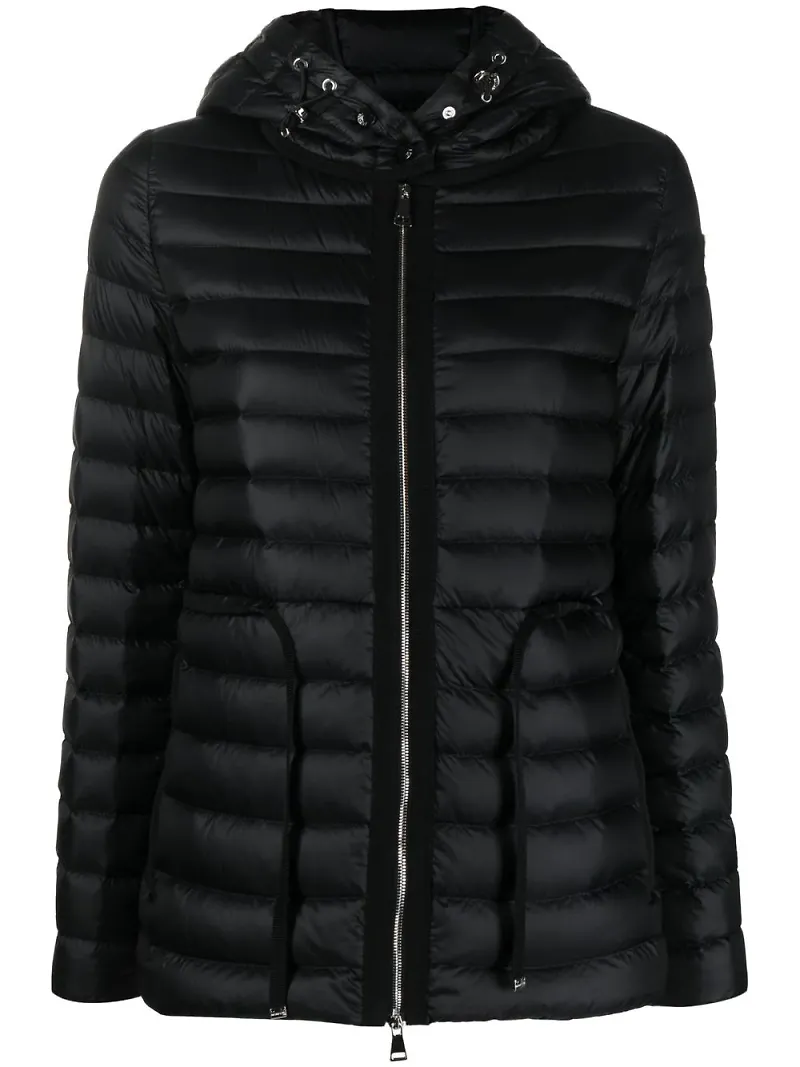Moncler Raie kort dunjacka med logotypmärke - Svart