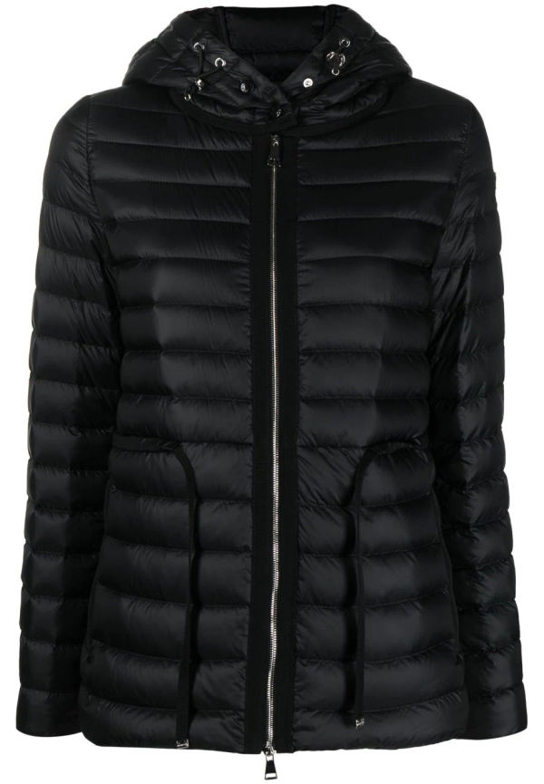 Moncler Raie kort dunjacka med logotypmärke - Svart