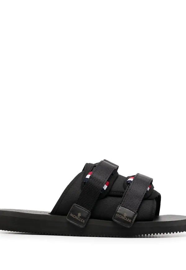 Moncler sandaler med kardborreband - Svart