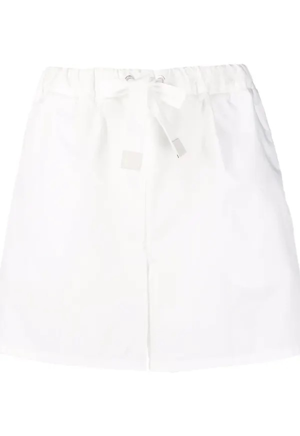 Moncler shorts med hög midja - Vit