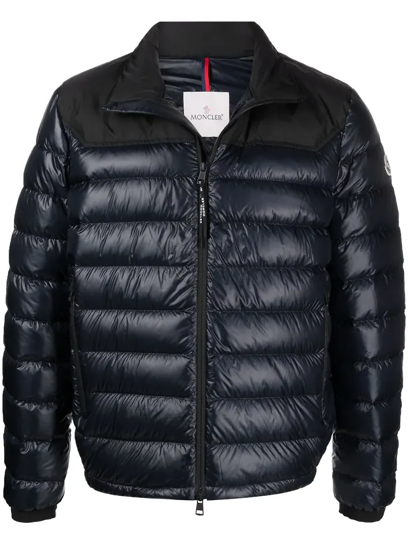 Moncler Silvere puffjacka med hög krage - Blå