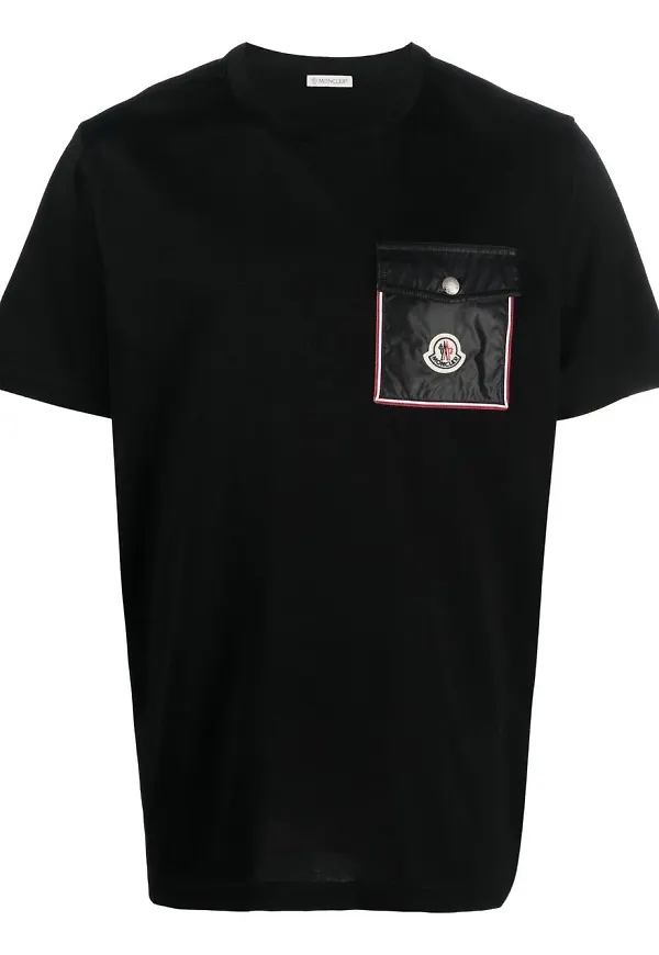 Moncler skjorta med bröstficka - Svart