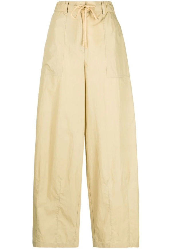 Moncler slacks med hög midja - Neutral