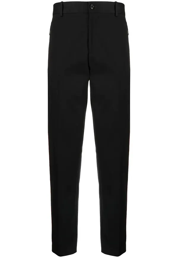 Moncler slacks med sidorand - Svart
