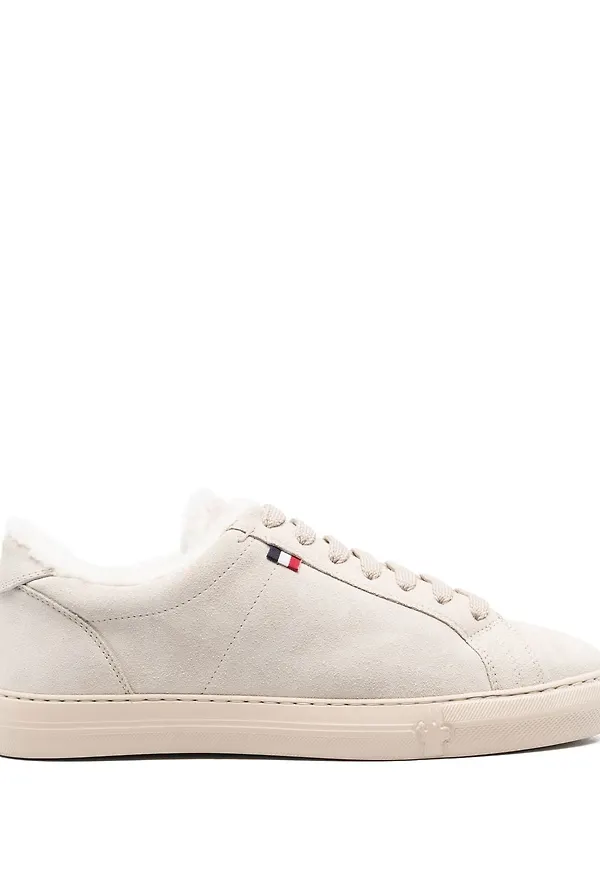 Moncler sneakers i mocka - Neutral