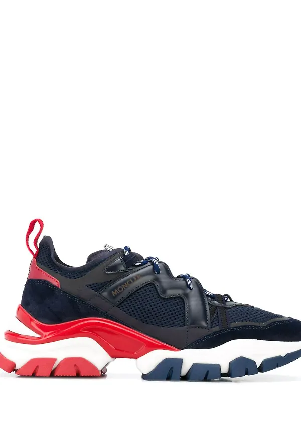 Moncler sneakers med panel - Blå