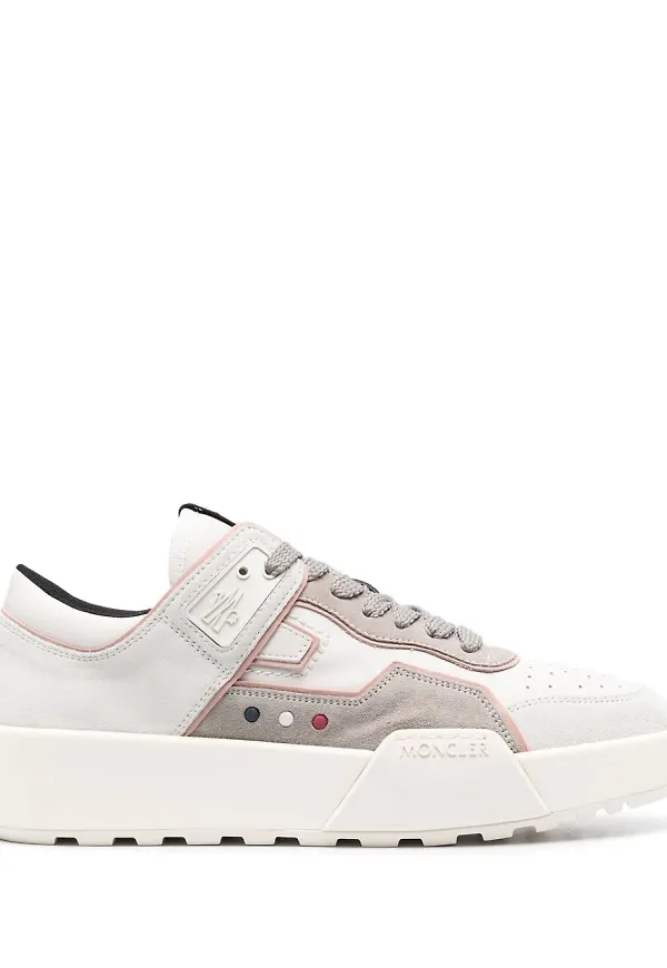 Moncler sneakers med panel - Vit