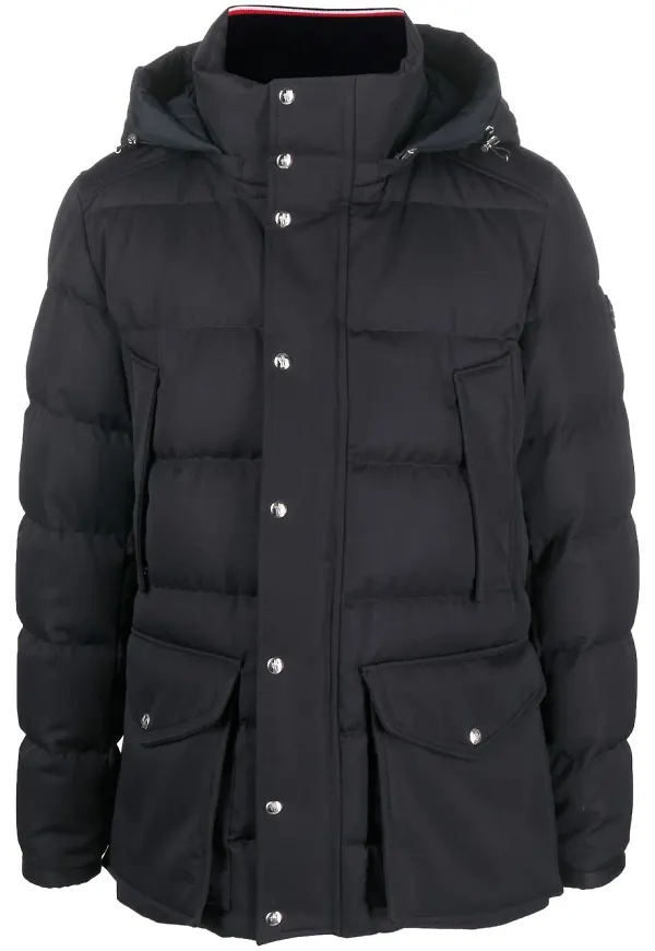 Moncler Solidage dunjacka med huva - Blå