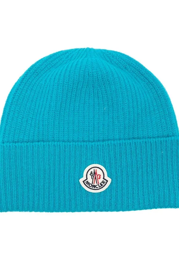 Moncler stickad mössa - Blå