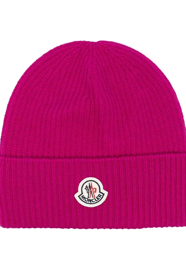 Moncler stickad mössa - Lila
