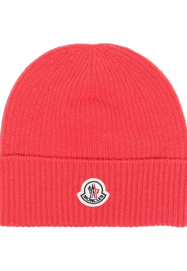 Moncler stickad mössa - Rosa