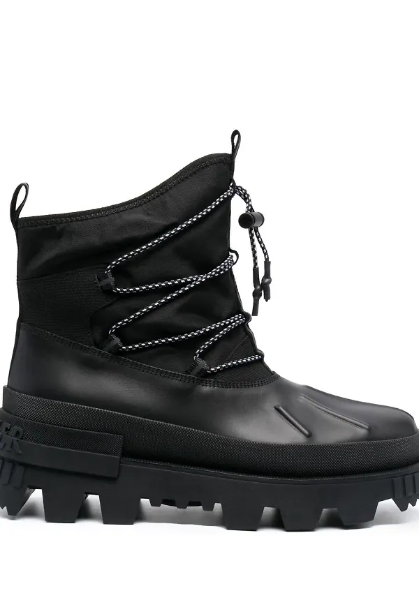 Moncler stövletter med duffelknäppning - Svart