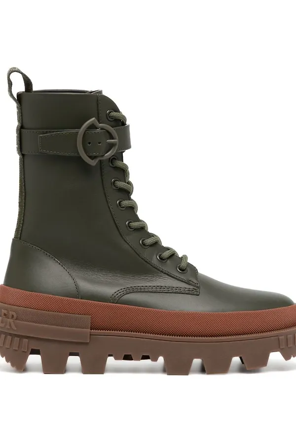 Moncler stövletter med räfflad sula - Grön