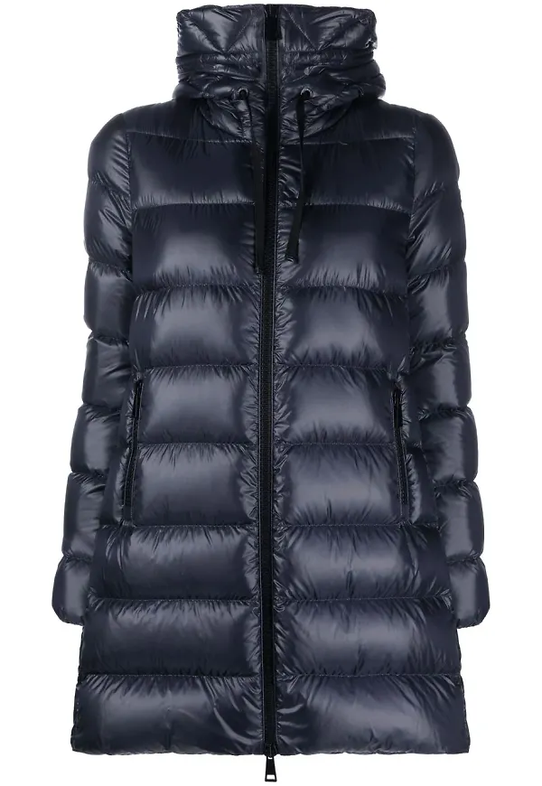 Moncler Suyen quiltad huvjacka - Blå