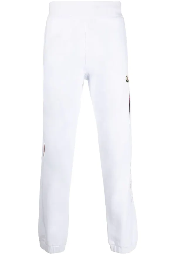 Moncler sweatpants med sidorand - Vit